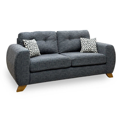 ‘Prent’ Charcoal Grey Fabric 3 Seater Sofa