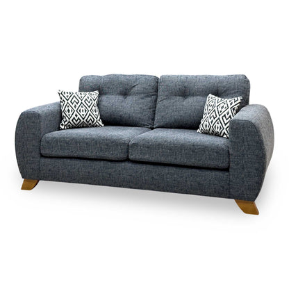 ‘Prent’ Charcoal Grey Fabric 3 Seater Sofa