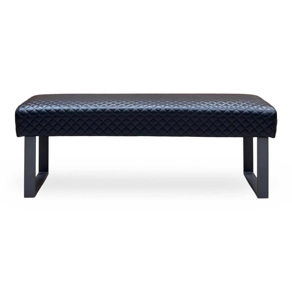‘Bromley' Black Faux Leather Standard Dining Bench