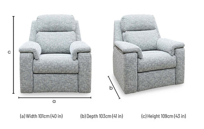 G Plan 'Thornbury' B030 Remco Light Grey Woven Fabric Chair