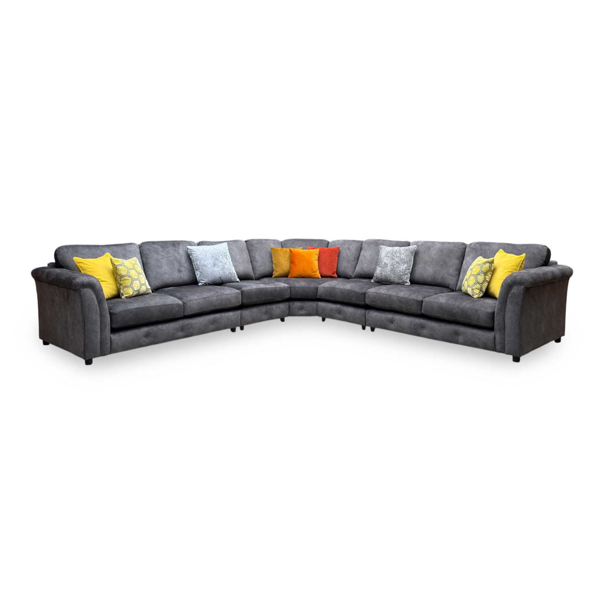 'Aura' Kenzo Mink Dw Ft Velvet Fabric Classic Back XL Corner Sofa