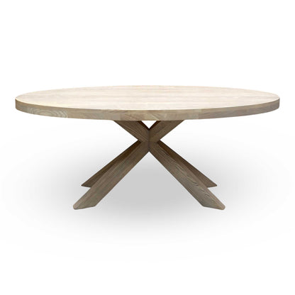 'Falun' Smoked Oak Solid Oak Small Oval Dining Table