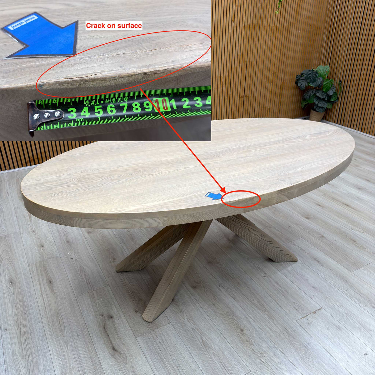 'Falun' Smoked Oak Solid Oak Small Oval Dining Table