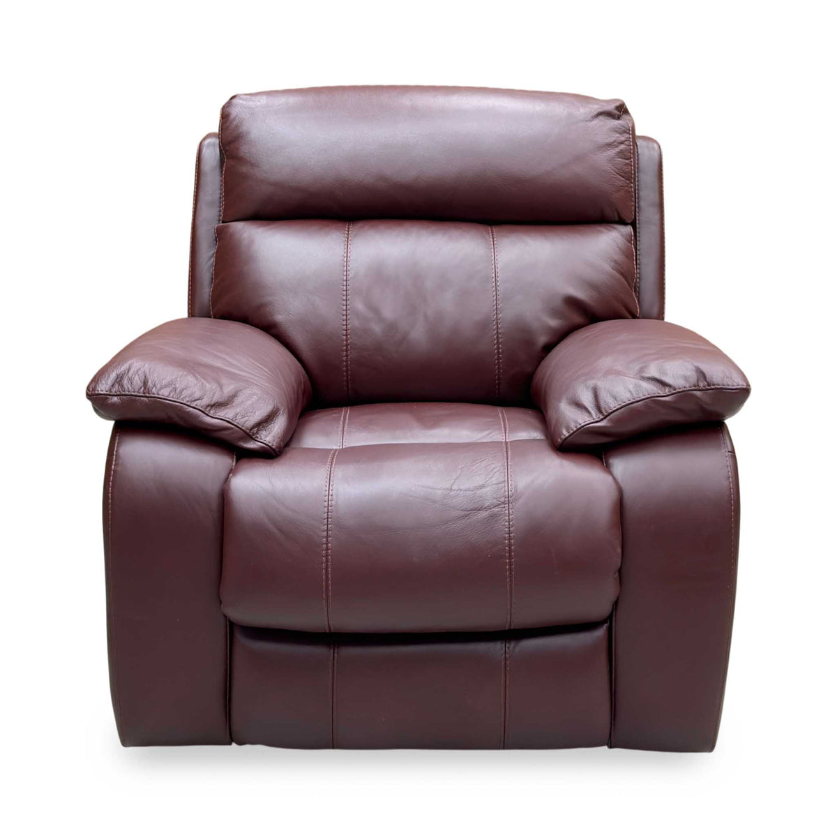 World of Leather ‘Moreno’ An-751b Burgundy Leather Power Recliner Chair