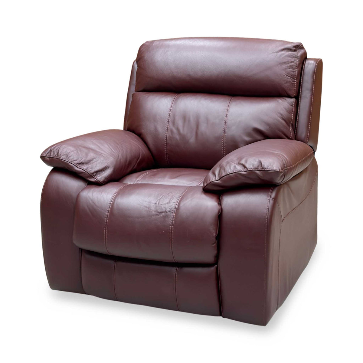 World of Leather ‘Moreno’ An-751b Burgundy Leather Power Recliner Chair