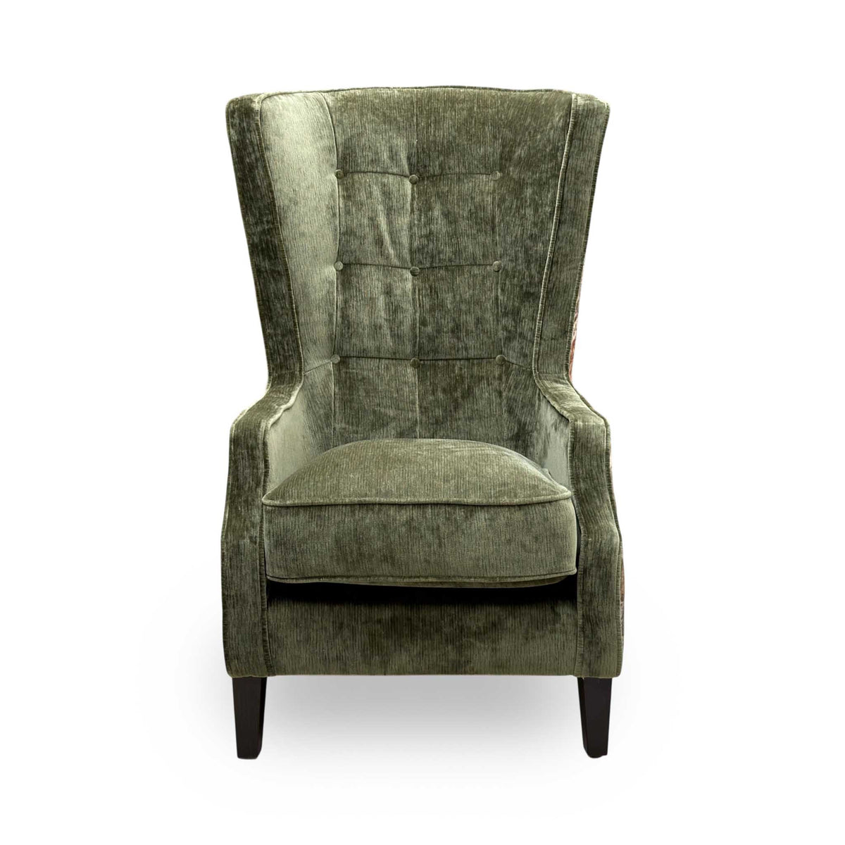 ‘Garland’ Cali Olive-Avi Green Heritage Dw Ft Patterned Fabric Accent Chair