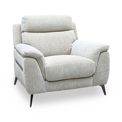 'Eclipse' Fab-Crn-R120 Beige Gm Fabric Chair