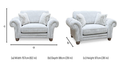 Ideal Home ‘Cotswold’ Burford Platinum Wo Ft Fabric Snuggler