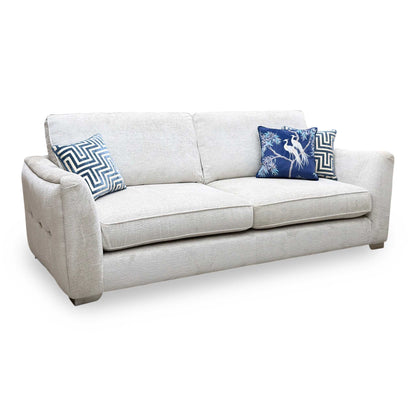 ‘Boujee’ Lustro Dove Grey Ct 4 Seater Classic Back Sofa
