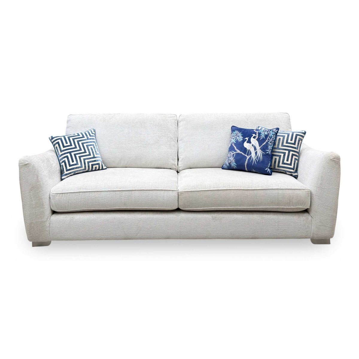 ‘Boujee’ Lustro Dove Grey Ct 4 Seater Classic Back Sofa