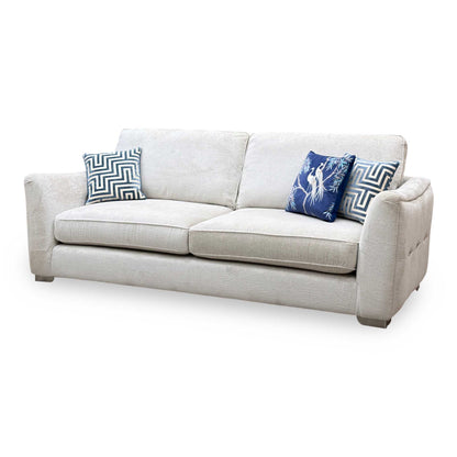 ‘Boujee’ Lustro Dove Grey Ct 4 Seater Classic Back Sofa