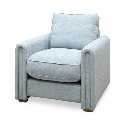 'Archy' Cairns Duck Egg Lt Ft Fabric 90cm Mini Arm Chair