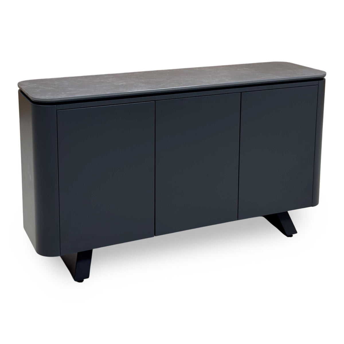 'Warrior' Grey Sintered Stone Top 3 Door Sideboard