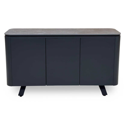 'Warrior' Grey Sintered Stone Top 3 Door Sideboard