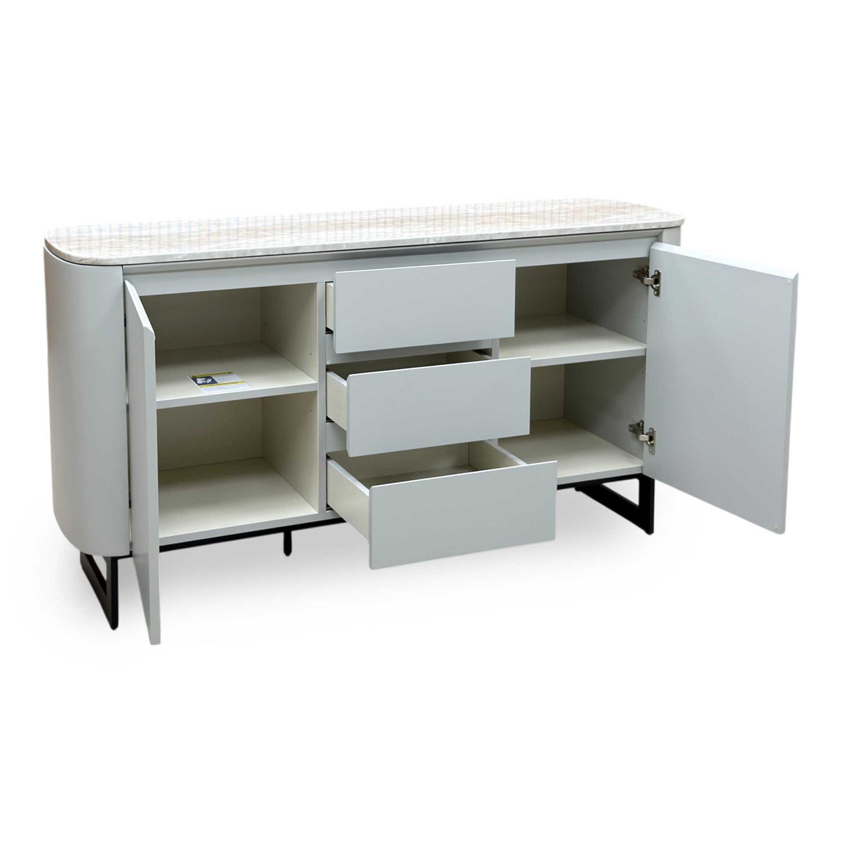 ‘Germain’ Marble Top 2 Door 3 Drawer Sideboard
