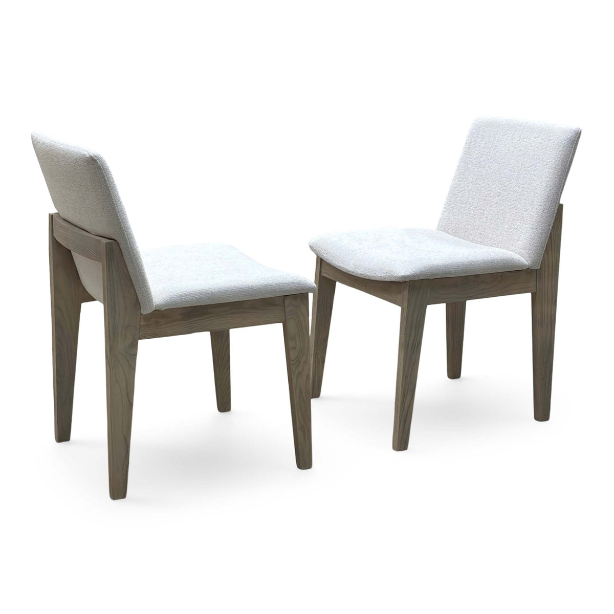 ‘Falun’ Light Grey Fabric Set of 2 Dining Chairs