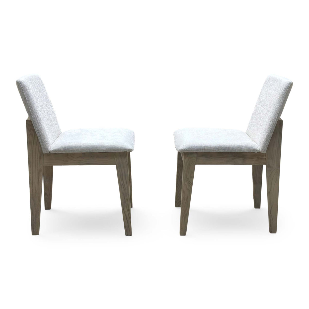 ‘Falun’ Light Grey Fabric Set of 2 Dining Chairs