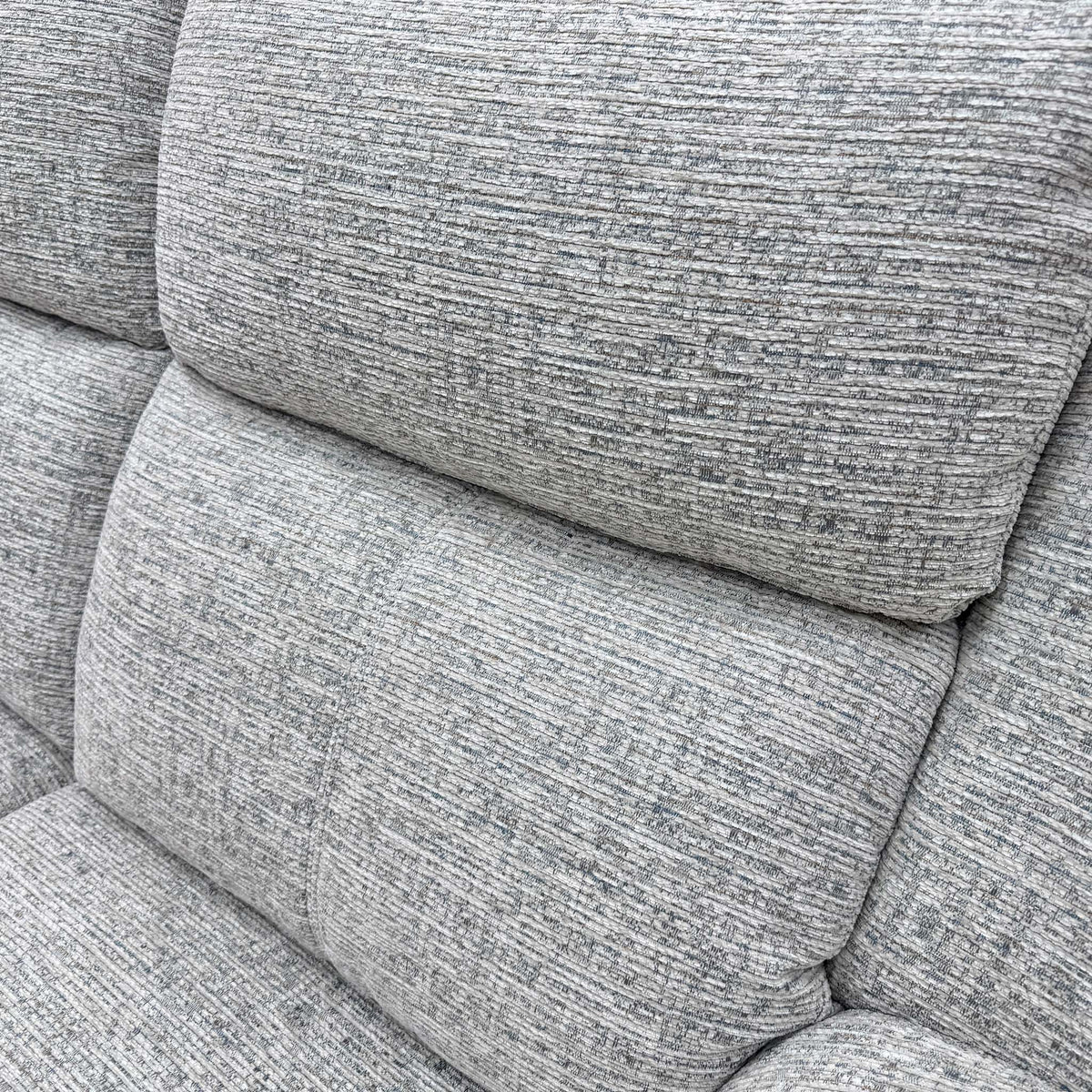 ‘Utah’ Stone Grey We-0102 Woven Fabric 2 Seater Power Recliner Sofa