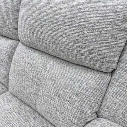‘Utah’ Stone Grey We-0102 Woven Fabric 2 Seater Power Recliner Sofa