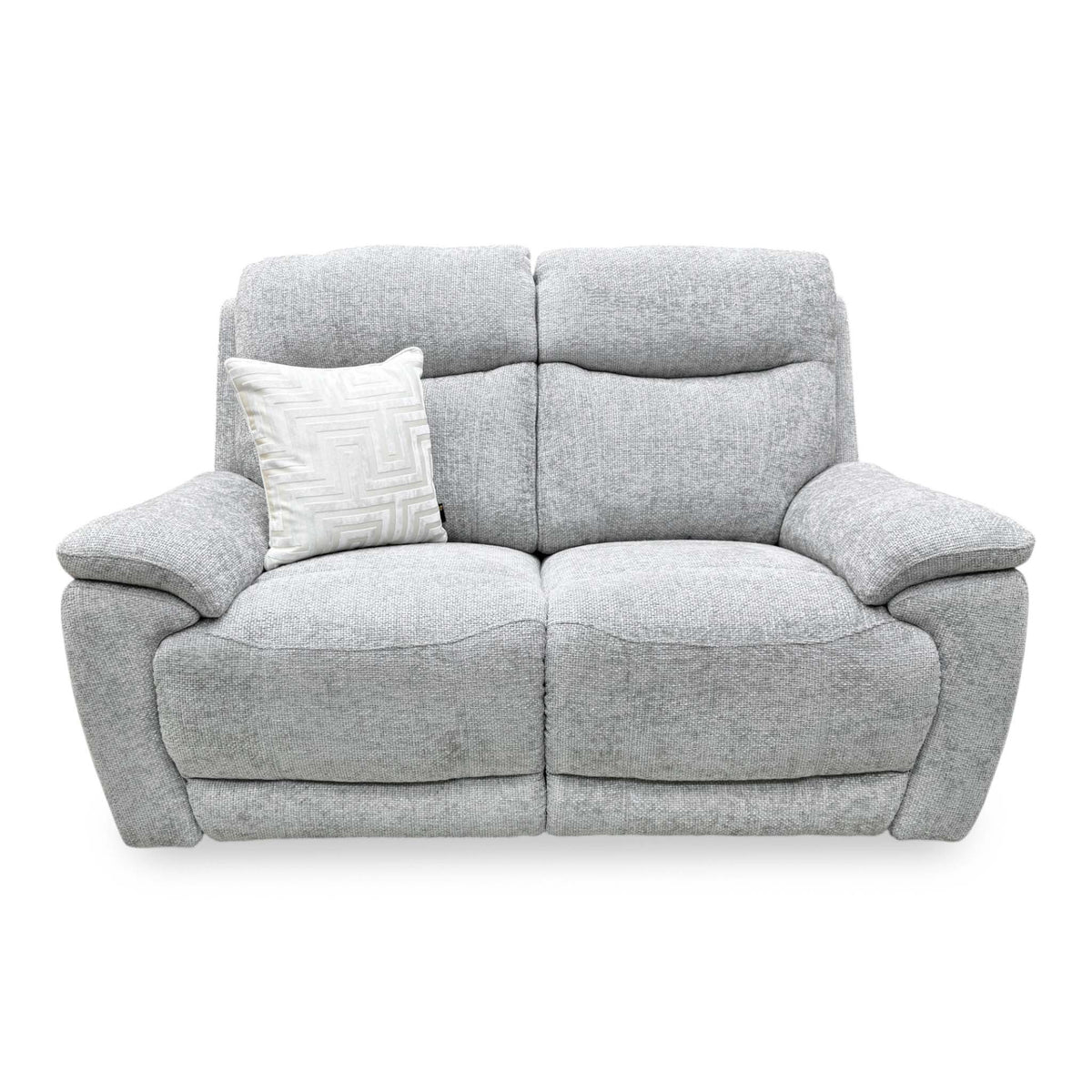 'Sloane' Hopsack Dove Grey Woven Fabric 2 Seater Sofa