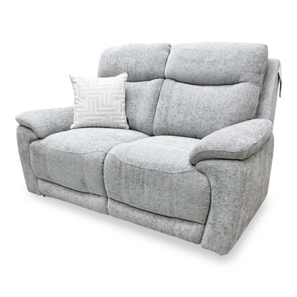 'Sloane' Hopsack Dove Grey Woven Fabric 2 Seater Sofa