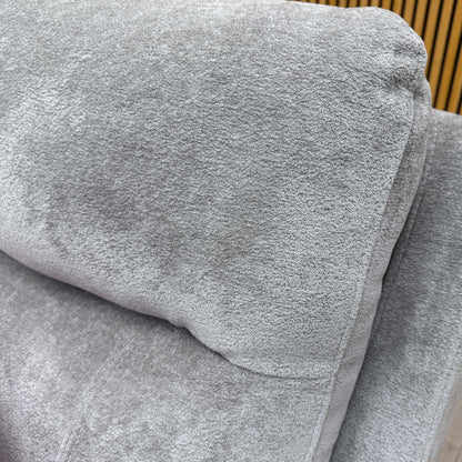 'Sloane' Hudson Mist Grey Fabric 2 + 2 Seater Power Recliner Sofa Set