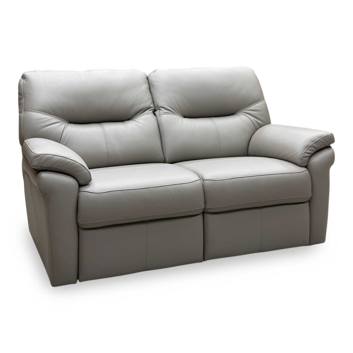 G Plan ‘Seattle’ H001 Oxford Mushroom Grey Leather 2.5 Seater Sofa