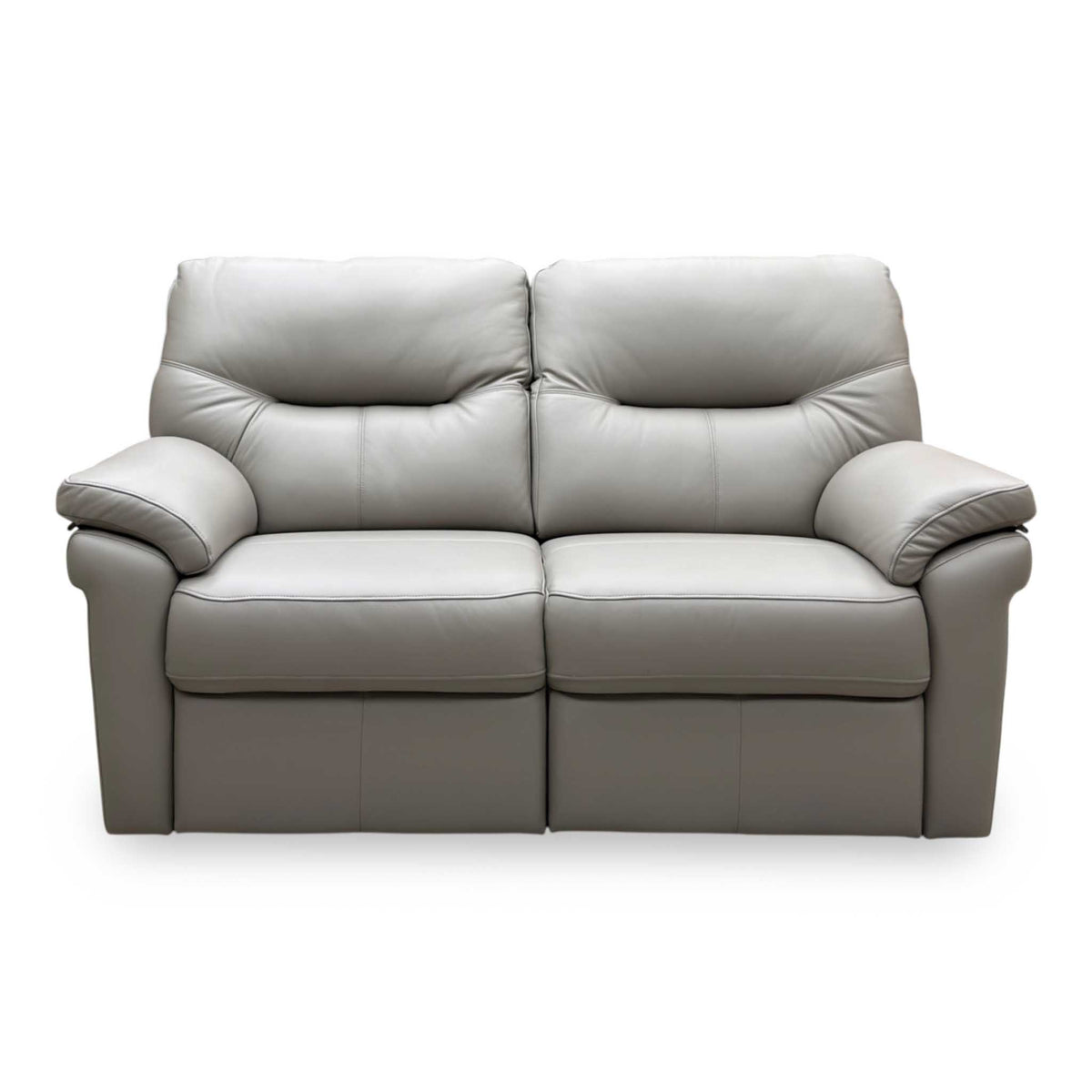 G Plan ‘Seattle’ H001 Oxford Mushroom Grey Leather 2.5 Seater Sofa