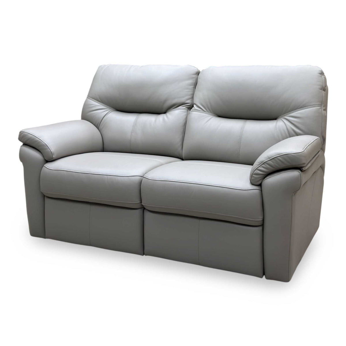 G Plan ‘Seattle’ H001 Oxford Mushroom Grey Leather 2.5 Seater Sofa