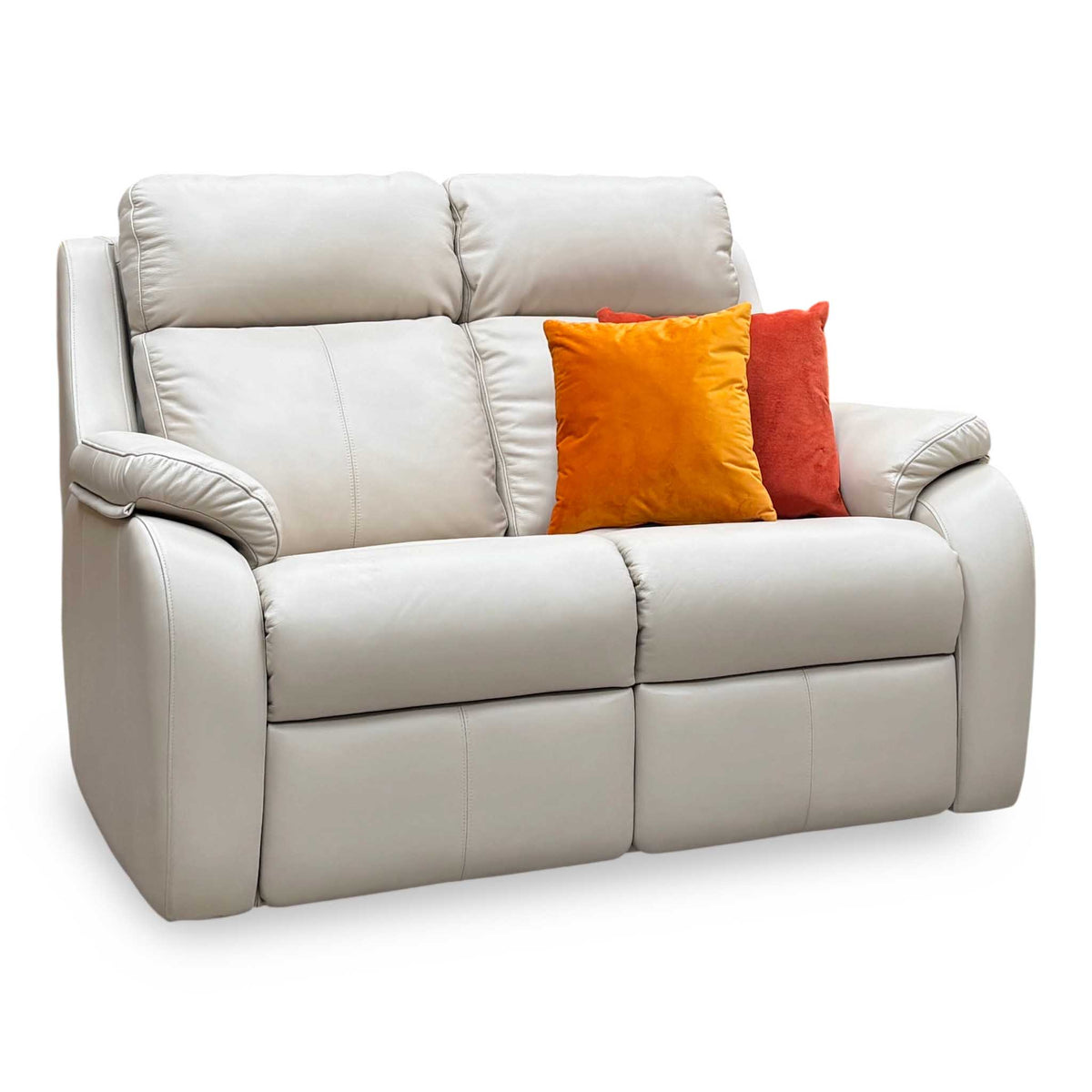 G Plan ‘Kingsbury’ L843 Cambridge Stone Beige Leather 2 Seater Sofa