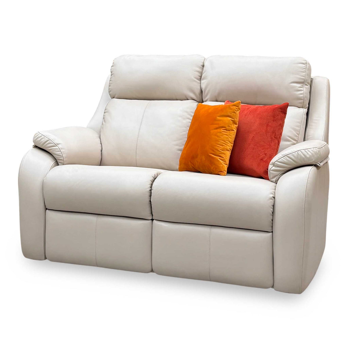 G Plan ‘Kingsbury’ L843 Cambridge Stone Beige Leather 2 Seater Sofa