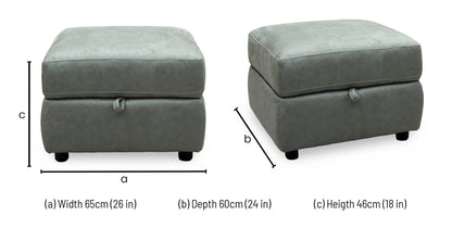 Bfa-Ori-R12 Olive Green Suede Fabric Storage Footstool