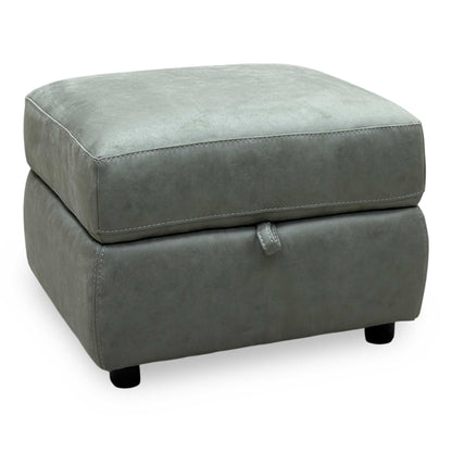 Bfa-Ori-R12 Olive Green Suede Fabric Storage Footstool
