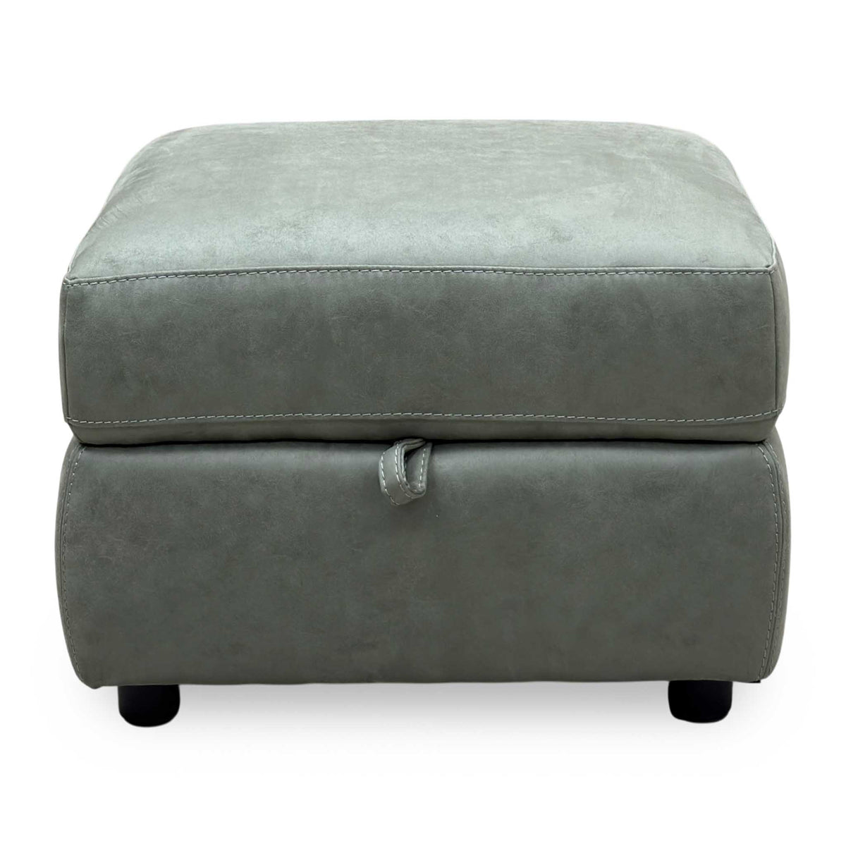 Bfa-Ori-R12 Olive Green Suede Fabric Storage Footstool