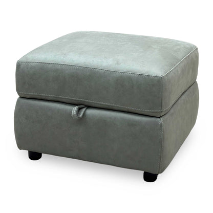 Bfa-Ori-R12 Olive Green Suede Fabric Storage Footstool
