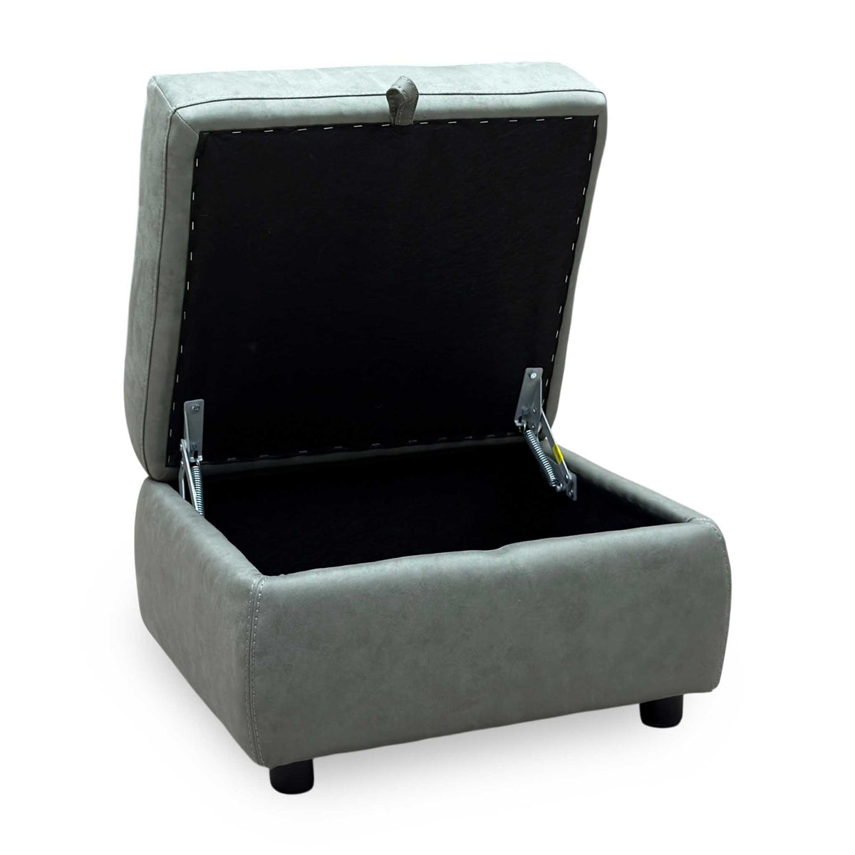 Bfa-Ori-R12 Olive Green Suede Fabric Storage Footstool