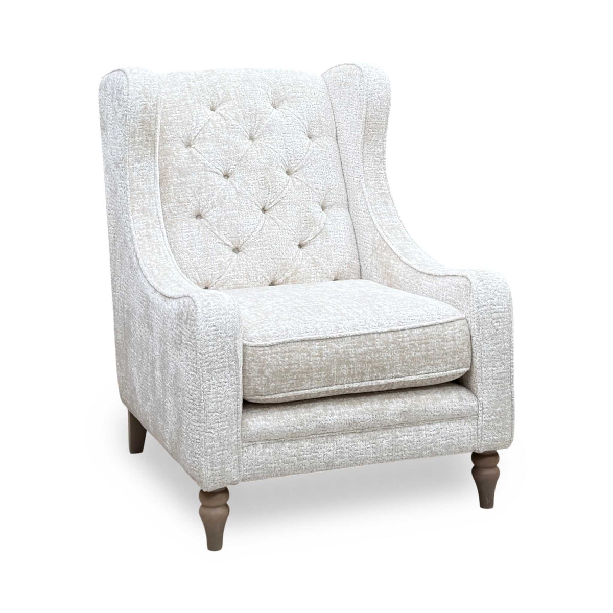 Ideal Home 'Cotswold' Kingsley Cream Wo Ft Fabric Accent Chair