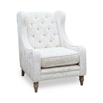Ideal Home 'Cotswold' Kingsley Cream Wo Ft Fabric Accent Chair