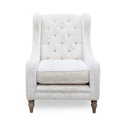 Ideal Home 'Cotswold' Kingsley Cream Wo Ft Fabric Accent Chair