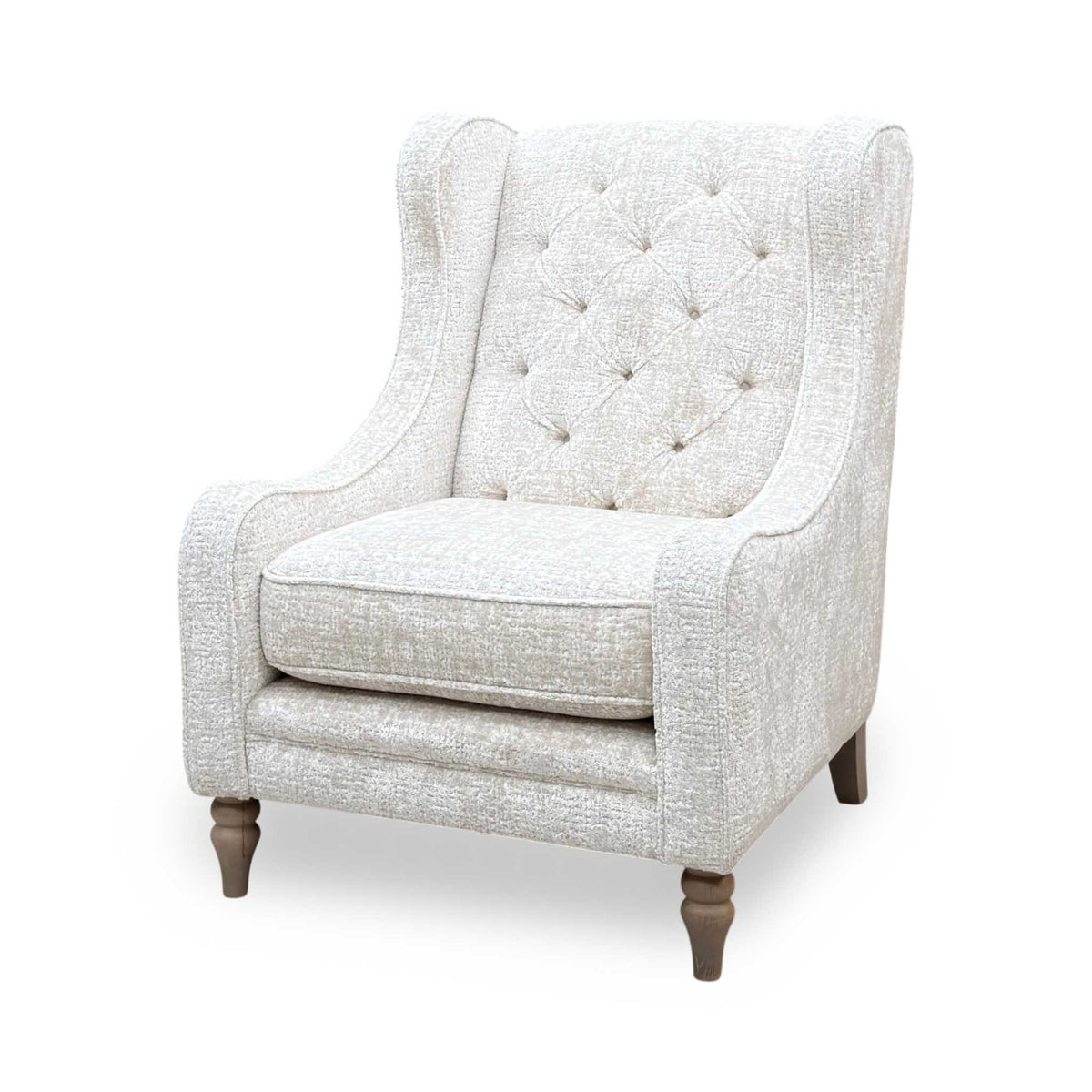Ideal Home 'Cotswold' Kingsley Cream Wo Ft Fabric Accent Chair