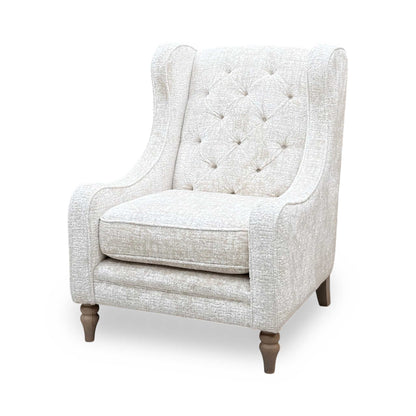 Ideal Home 'Cotswold' Kingsley Cream Wo Ft Fabric Accent Chair