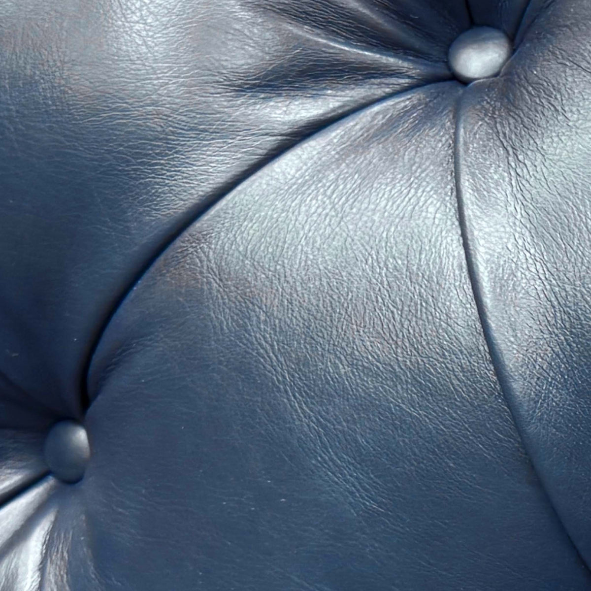 'Columbus' Midnight Navy Blue Cat-200_85 Leather 3 Seater Chesterfield Sofa