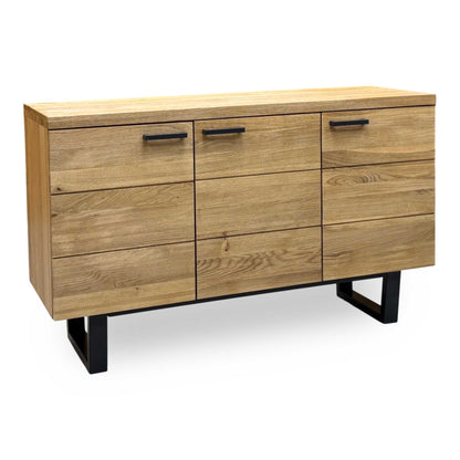 ‘Earth’ Light Oak Solid Oak Large 3 Door Sideboard