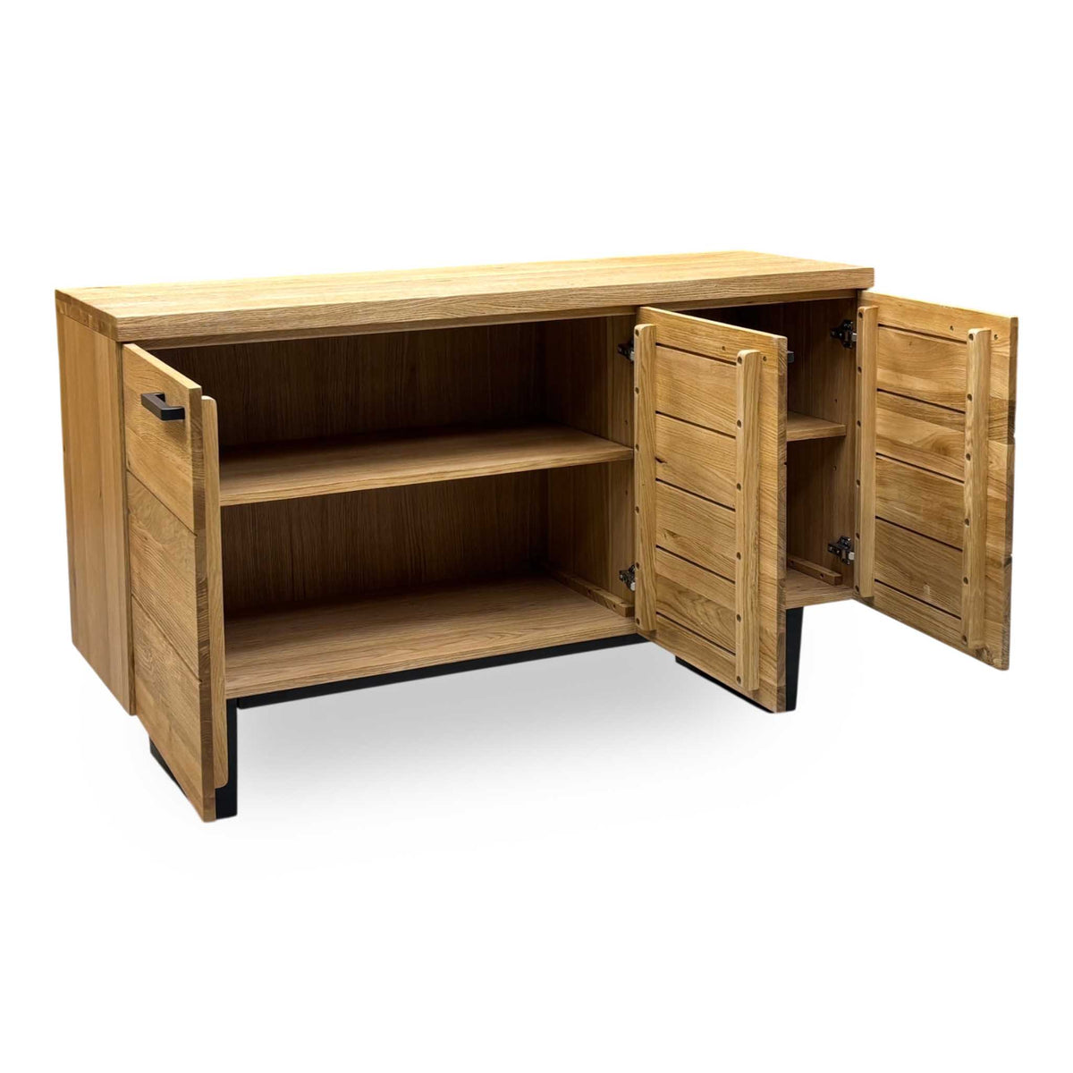 ‘Earth’ Light Oak Solid Oak Large 3 Door Sideboard