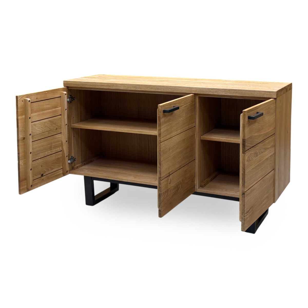 ‘Earth’ Light Oak Solid Oak Large 3 Door Sideboard