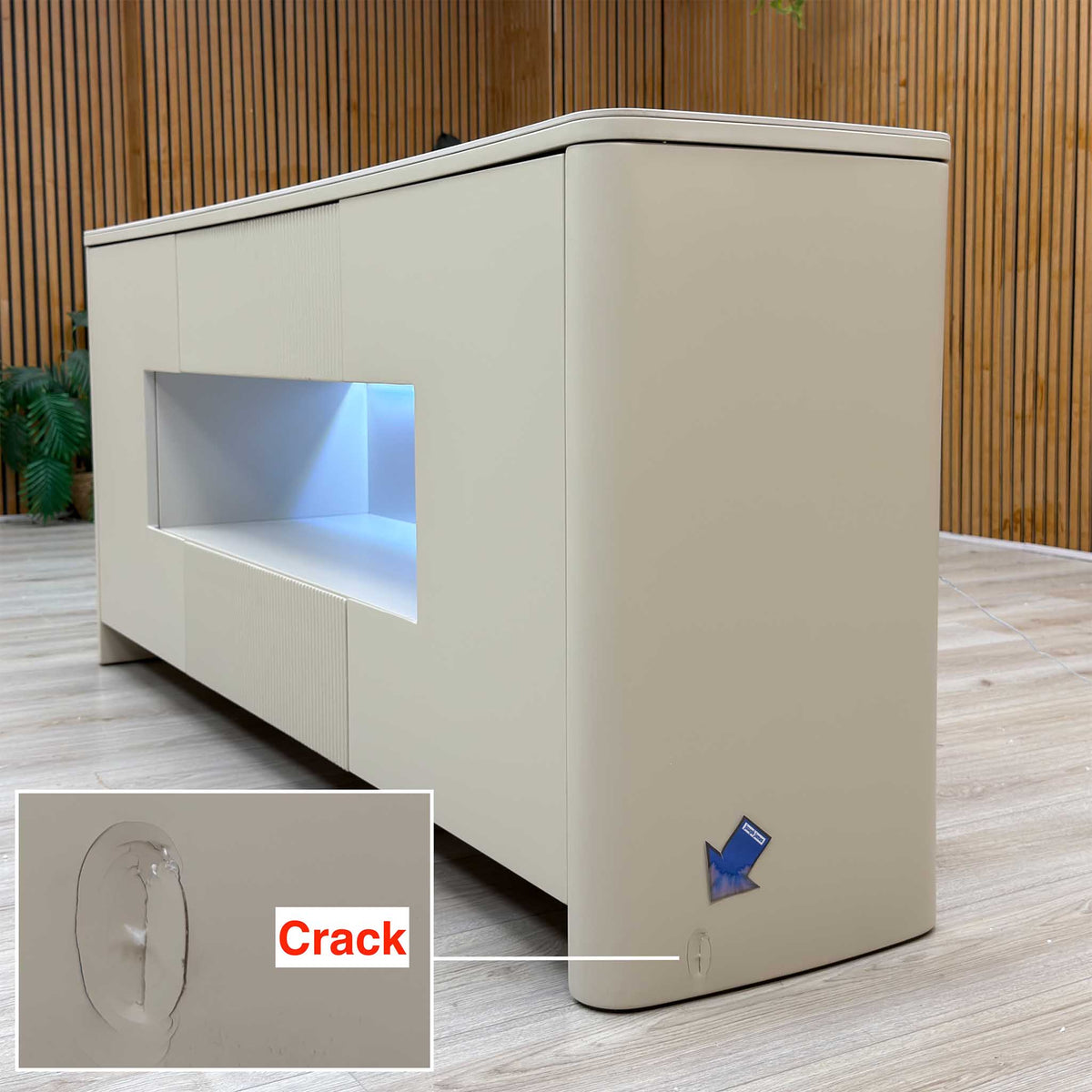 ‘Avorio’ Marble-effect Ceramic Top Sideboard with LED Lights