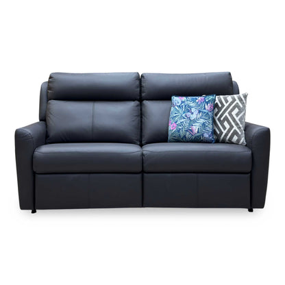 G Plan ‘Wren’ L853 Cambridge Slate Grey Leather 2 Cushion 3 Seater Power Recliner Sofa with Power Headrests and Power Lumbar