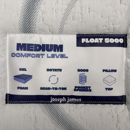 ‘Float’ 5000 Pocket Gel Pillow Top Mattress - Double