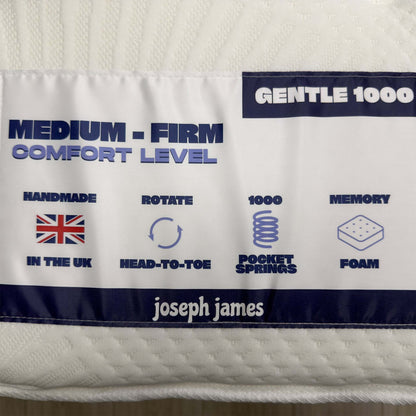‘Gentle’ 1000 Pocket Memory Mattress - Small Double