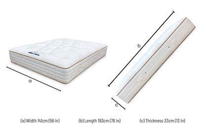 'Grace' 6000 Pocket Natural Double Sided Mattress - Double